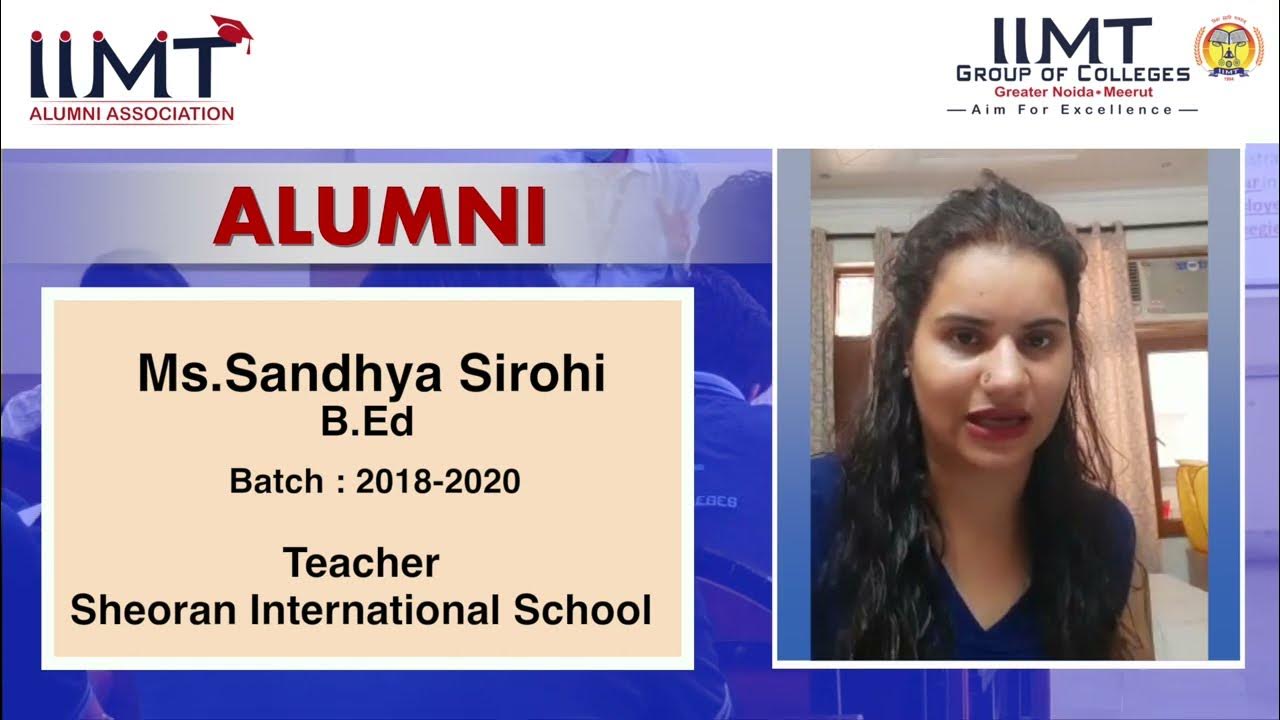Alumnus Sandhya Sirohi Alumni View B Ed 2018 20 IIMT College alumnus-sandhya-sirohi-alumni-view-b-ed-2018-20-iimt-college