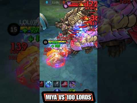 MIYA VS 100 LORDS TEST ~ MLBB #miya #shorts @AFKAGAIN