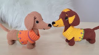 Amigurumi  Sosis Köpek Kıyafeti(Dress) 3.Bölüm (ENG SUBTİTLES ON/subtítulos ESPANÕL)