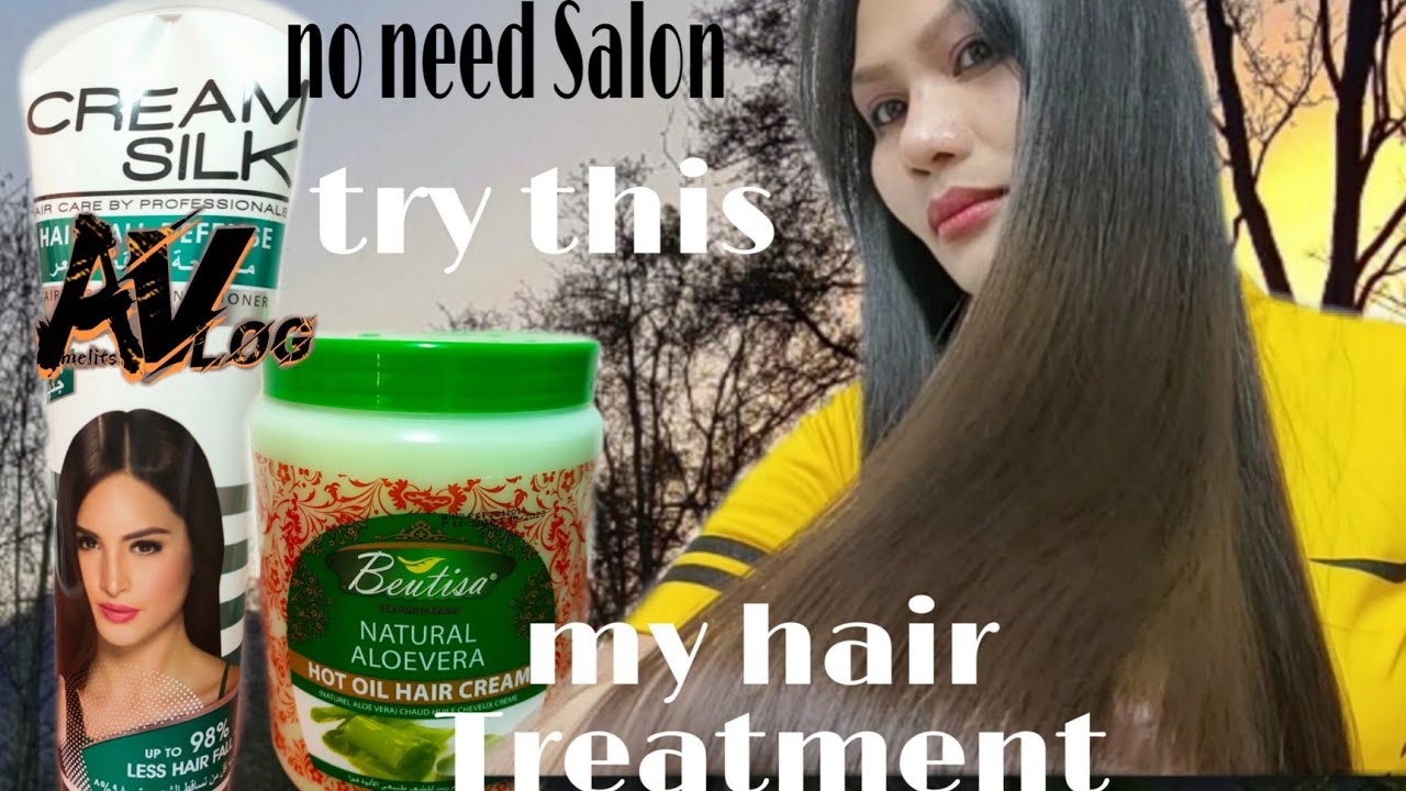 Hair Treatment beautiful shine and soft without salon.by amelitsVlog YouTube