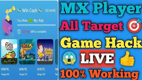 MX Player All Target Games Hack || How to Hack MX Player For All Target Games