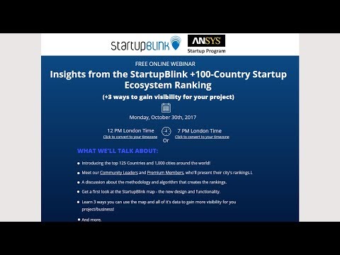 Insights from the worldwide startup ecosystem report by StartupBlink (Full Version)