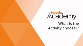 Activity chooser in Moodle