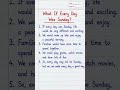 What If Every Day Was Sunday? | 5 Lines Essay in English