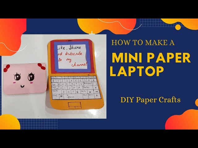 Cute DIY Paper Computer ☺️🌸 by ​⁠ #art #papercraft #diy 