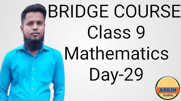 Class 9 | Bridge Course | Day-29 | Math | Urdu medium |