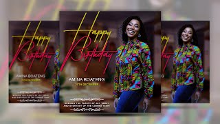 How to design your own HAPPY BIRTHDAY Flyers | Photoshop Flyer Tutorial For Beginners screenshot 4