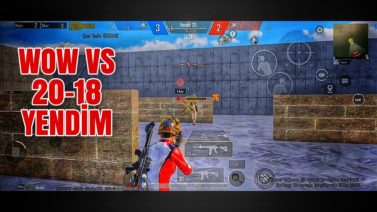 PUBG MOBİLE | WOW VE 20-18 YENDİM !!