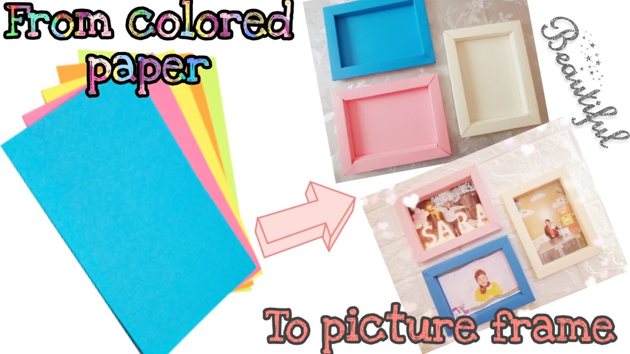 How To Make DIY 2D Color Block Paper Frames - Dream Green DIY