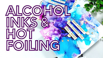 Check out this FUN and EASY way to use foils with Alcohol inks | Card Making Tutorial