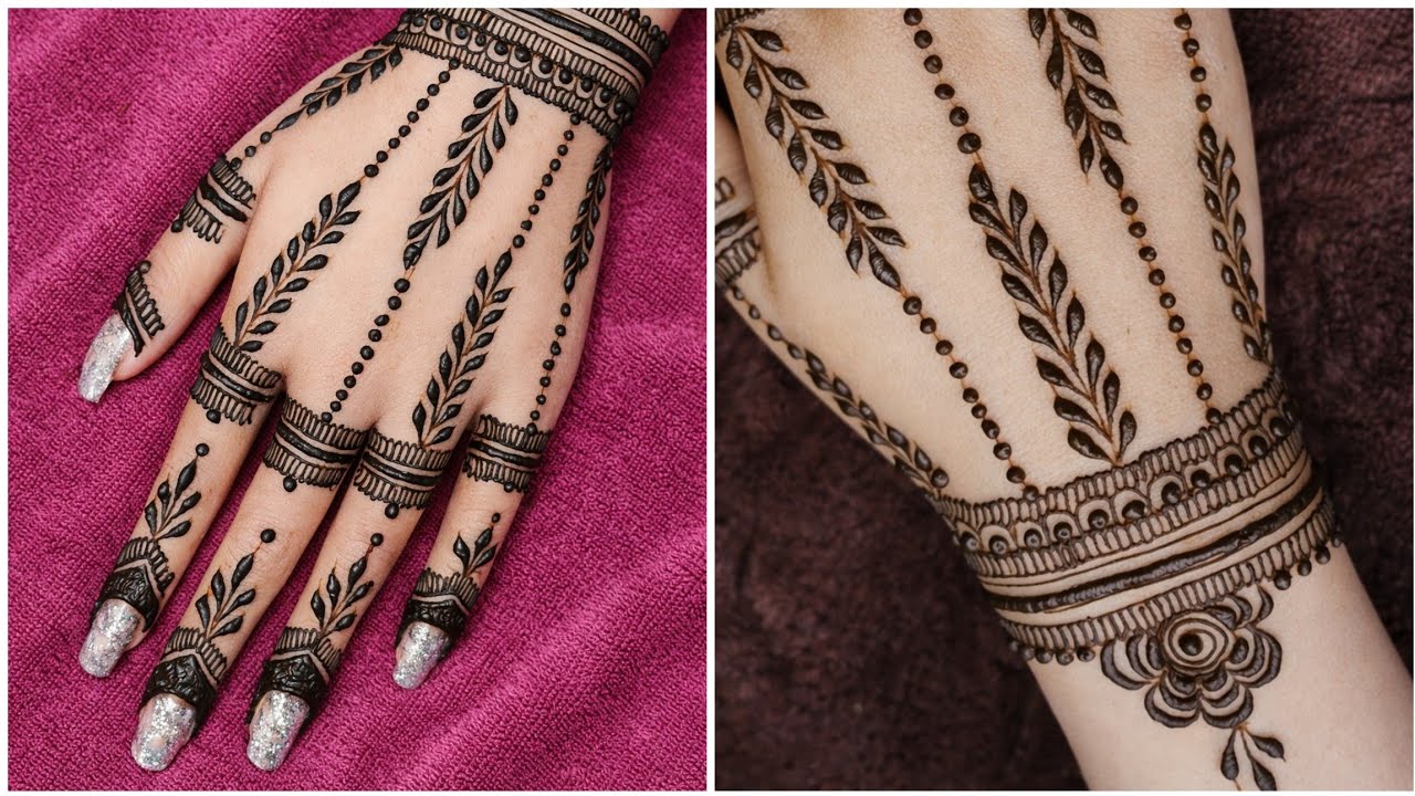 Beautiful Quick Pinterest Henna Design For Back Hand | Easy And Simple Mehndi Design Tutorial