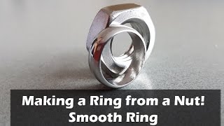 How to Make a Ring from a Nut  Smooth Ring