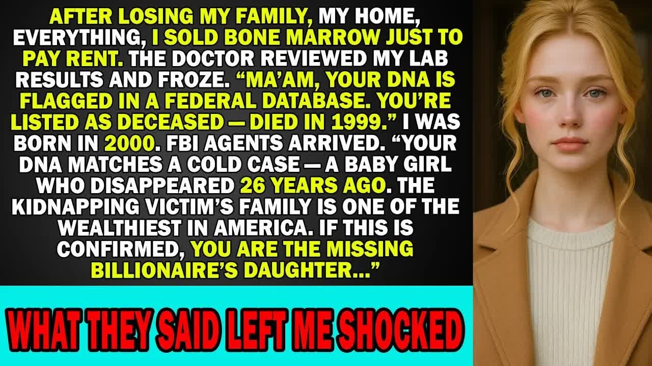 Lost Everything, Sold Bone Marrow for Rent – FBI： “You're a Missing Billionaire's Daughter ”