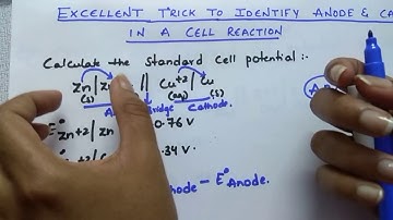 Trick to identify Anode and Cathode in a cell reaction