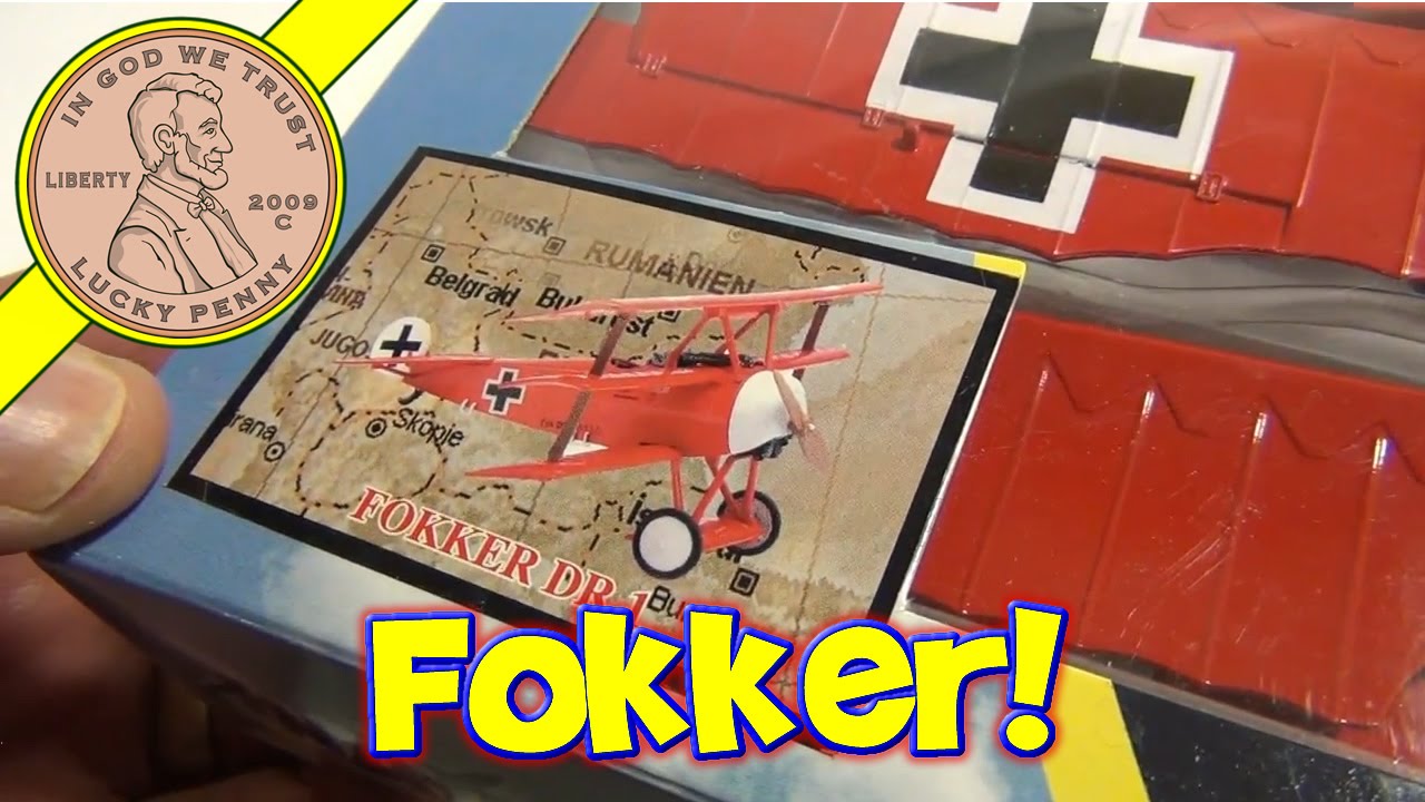 Fokker DR 1 Tri Wing Red Barron Plane, Wow Toyz - InAir E-Z Build