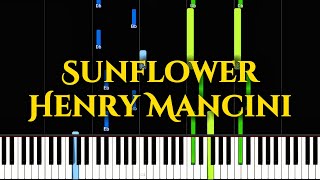 Sunflower - Henry Mancini | Easy Piano Tutorial