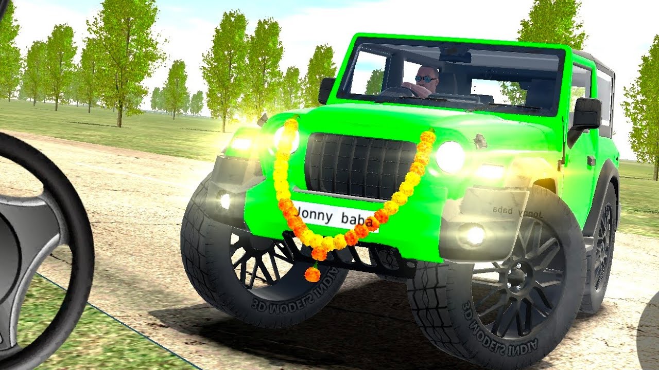 Modified Mahindra Thar 😈 Games:Indian Green Thar Indian Car Simulator 3D Car Game Android Live#2025