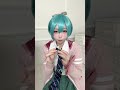 配信終わりにおにぎり🍙#cosplay #初音ミクコスプレ #もぐもぐタイム