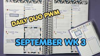 LETS PLAN 3RD WEEK OF SEPTEMBER-DAILY DUO PLANNING WHAT I CAN CONTROL AND READY FOR THE UNEXPECTED