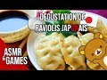 Degusation raviolis japonais et boule coco asmr franais