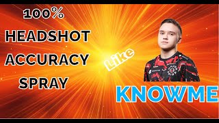 HIGHEST 100% HEADSHOT ACCURACY SPRAY Player KNOWME PUBG BEST Moments in PUBG Mobile