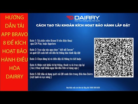 Hướng Dẫn Tải App Và Cách Kích Hoạt Bảo Hành Điều Hòa Dairry