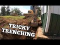 Tough Trenching with CAT 304 Excavator - Downspouts and French Drains