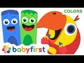 Toddler learning videos | Learn colors w Color Crew & Larry | Coloring animals for kids |BabyFirstTV