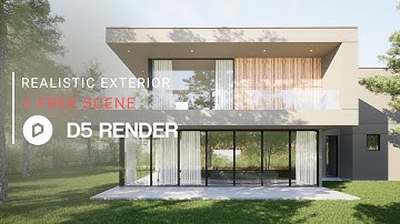 Realistic Exterior Render with D5 Render | Private House 329 | Downloadable Project File Included