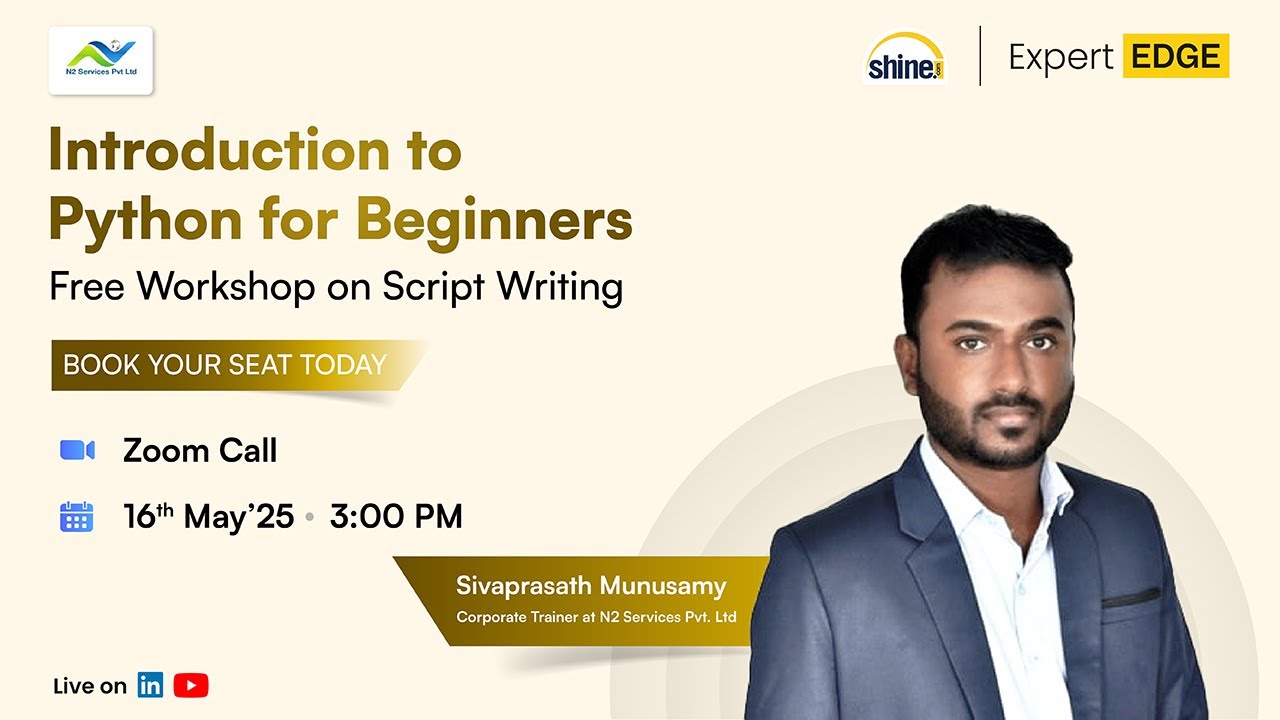 Introduction to Python for Beginners: Write Your First Scripts - YouTube