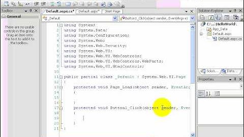 01 - Getting Started with Visual Web Developer 2005 Express Edition