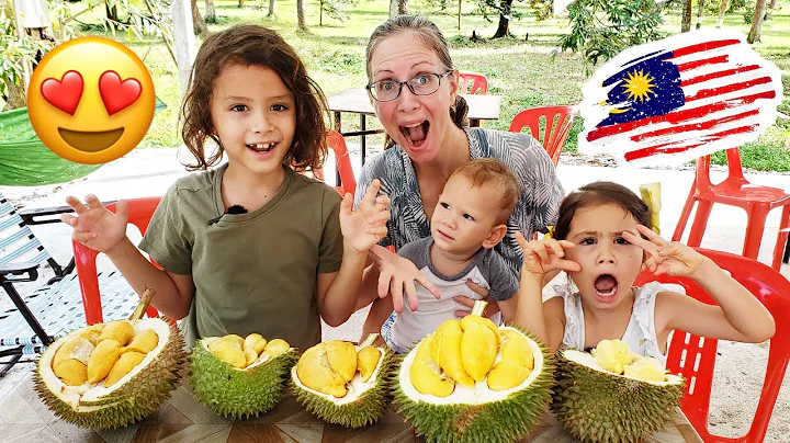 Eating DELICIOUS DURIAN in MALAYSIA!  Tasting 6 Va...