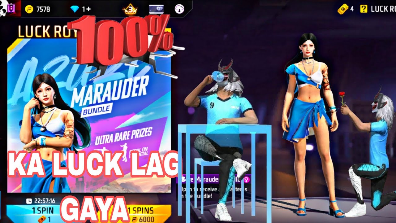 MARAUDER FEMALE BUNDLE🥰 NEW LUCK ROYAL🤞 ULTRA REAR EMOTE AND PRIZES🥳