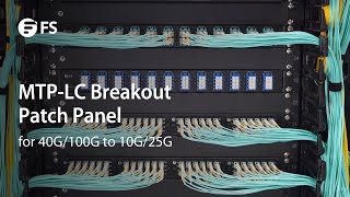 MTP-LC Breakout Patch Panel for 40G/100G to 10G/25G | FS