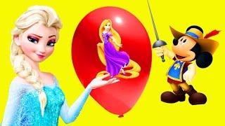 Мультик Микки Маус лопает шары с сюрпризами Принцессы диснея