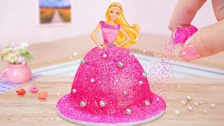 HI BARBIE 💖 Beautiful Miniature Tsunami Cake Decorating With Barbie 💖 Mini Cakes Making