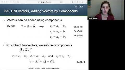phys3A ch3.2 Unit Vectors, Adding Vectors by Components