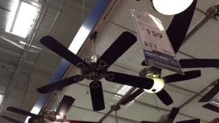 Tour of the ceiling fans in lowes.