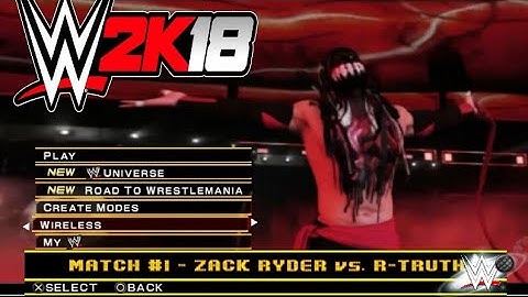 WWE 2K18 PSP ALL MENUS!!!!