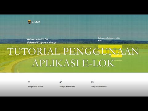 TUTORIAL PENGGUNAAN APLIKASI E-LOK