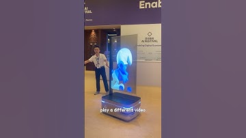Transparent #oled  OLED navigator robot display in Dubai exhibition AI #OLED #transparentoled #Dubai