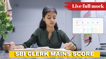 SBI CLERK MAINS MOCK SCORE: Live mock of Testbook | #sbiclerkexam #ibpsclerkexam