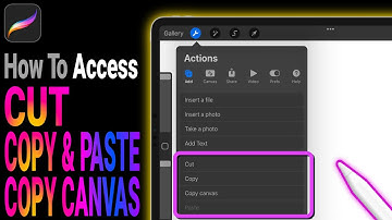 How To Access The Cut, Copy, Paste and Copy Canvas (Screenshot) Menu In Procreate - Easy Tutorial