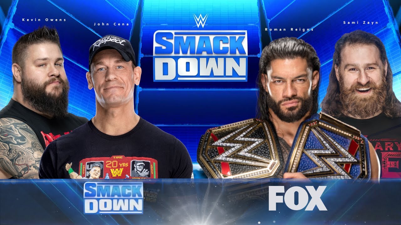 Kevin Owens and John Cena vs The Bloodline Smackdown YouTube Kevin Owens and John Cena vs The Bloodline Smackdown YouTube