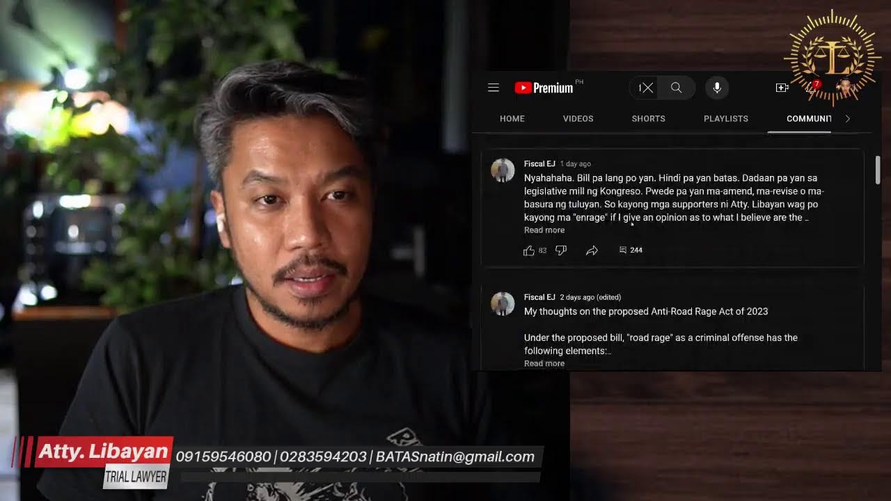 BANAT BY X FISCAL EJ ROAD RAGE LAW | AKALA MO TAO PERO,. ISYU, ISYU, ISYU!