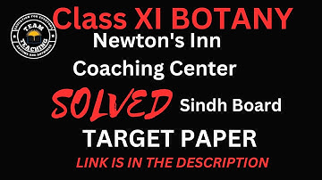 Class 11 Botany Target paper 2023 Newton