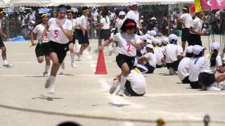 中学校運動会混合リレー