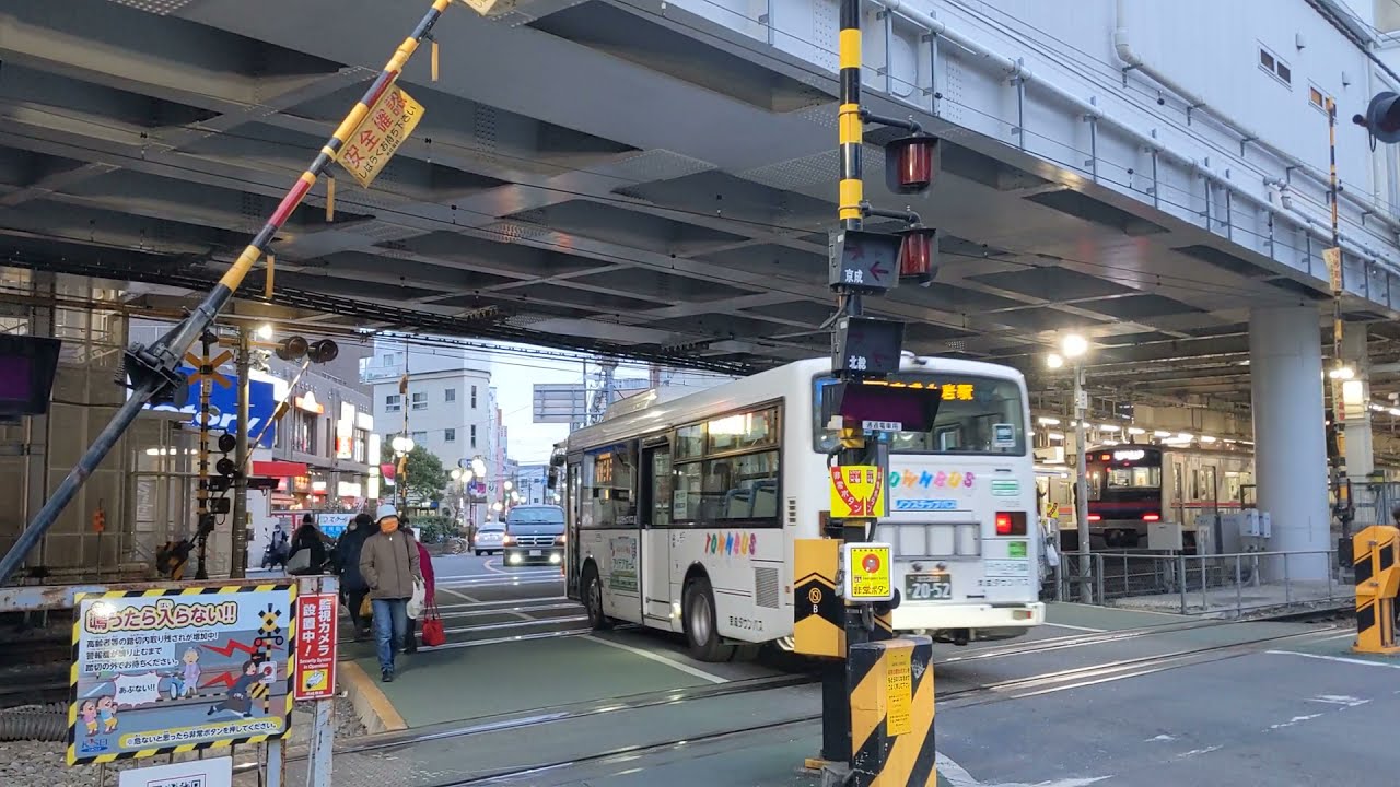 2021.02 京成高砂1号踏切【ﾊﾞｲﾉｰﾗﾙ録音】