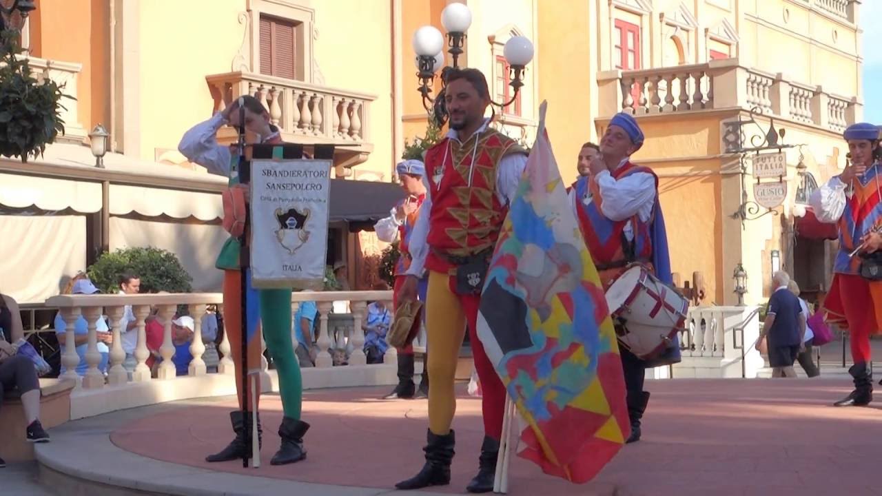 Sbandieratori di Sansepolcro Flag Dance at the Italian Pavilion, Epcot