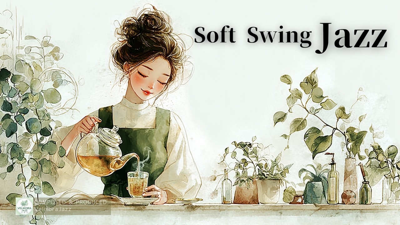 Quiet Morning Cafe Jazz ☕ Relaxing 1940s Home Café Playlist |Tea Time in a Green Café